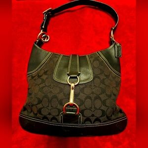Coach Vintage Hampton Hobo Black Shoulder Bag
